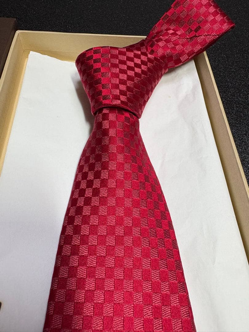 【限定価格】【極美品】LOUIS VUITTON ネクタイ LV マイクロダミエ