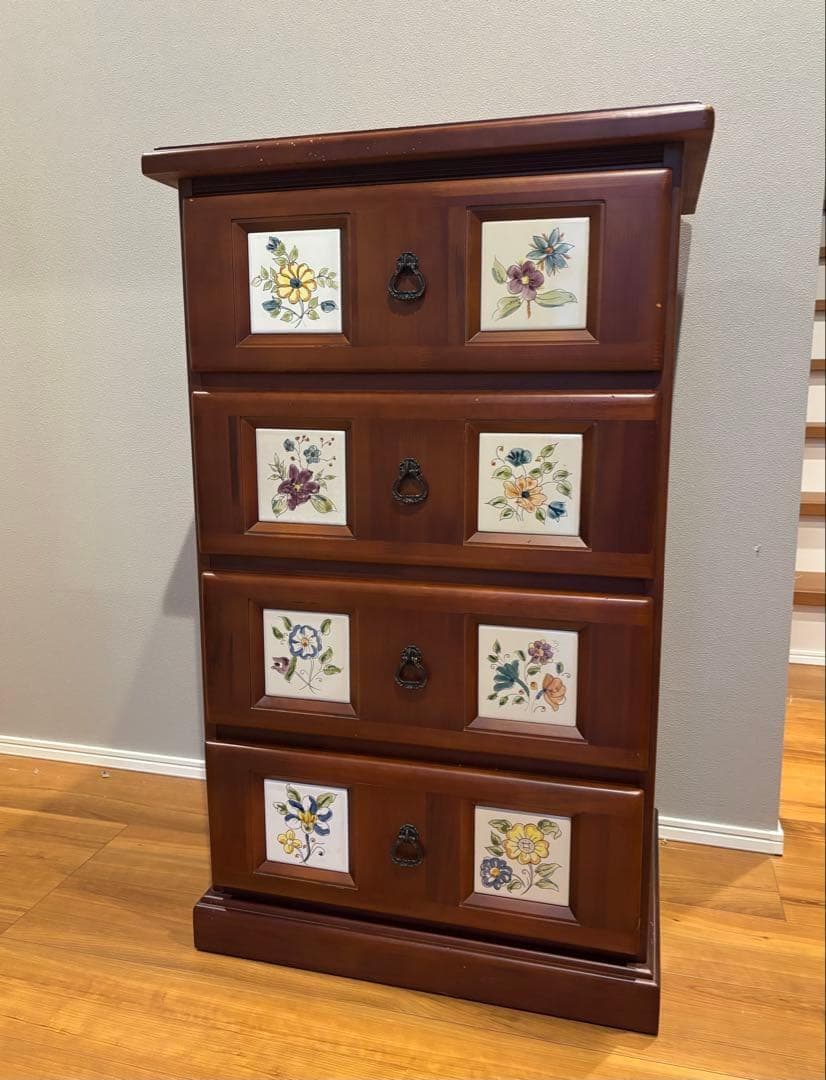 y*o様 スペイン バレンシア家具 タイルチェスト アンティークカントリー 北欧