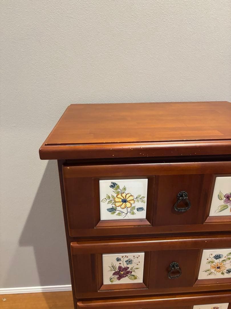 y*o様 スペイン バレンシア家具 タイルチェスト アンティークカントリー 北欧