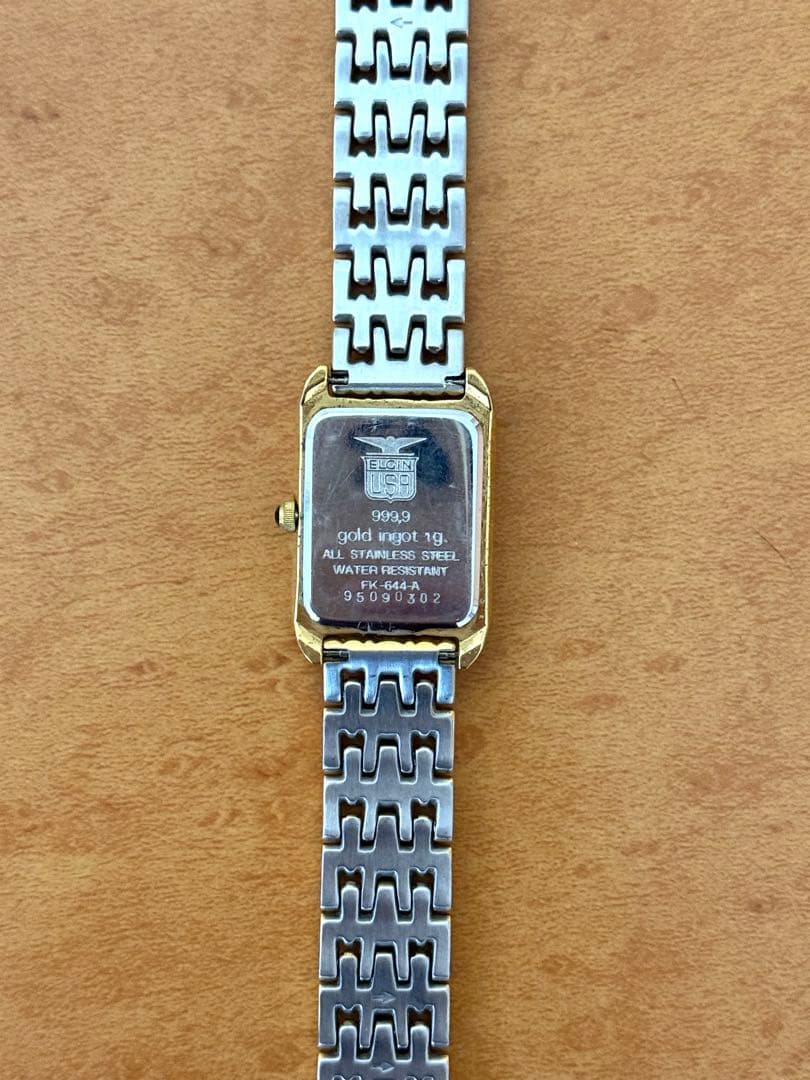 江*子様 ELGIN 999.9 純金 インゴット入り 24K 腕時計