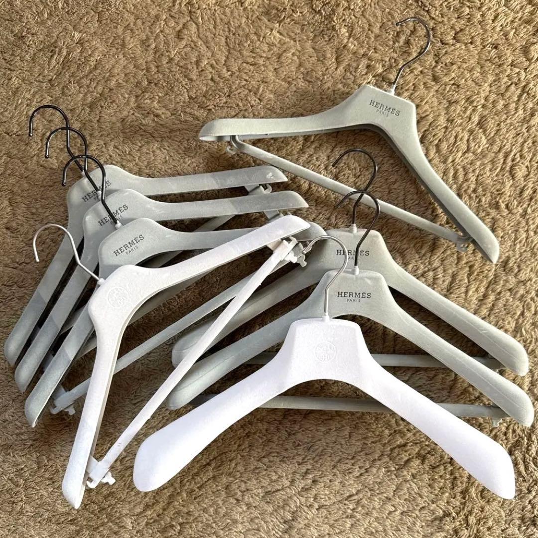 専用　HERMES ハンガー 8本セット グレー・ホワイト