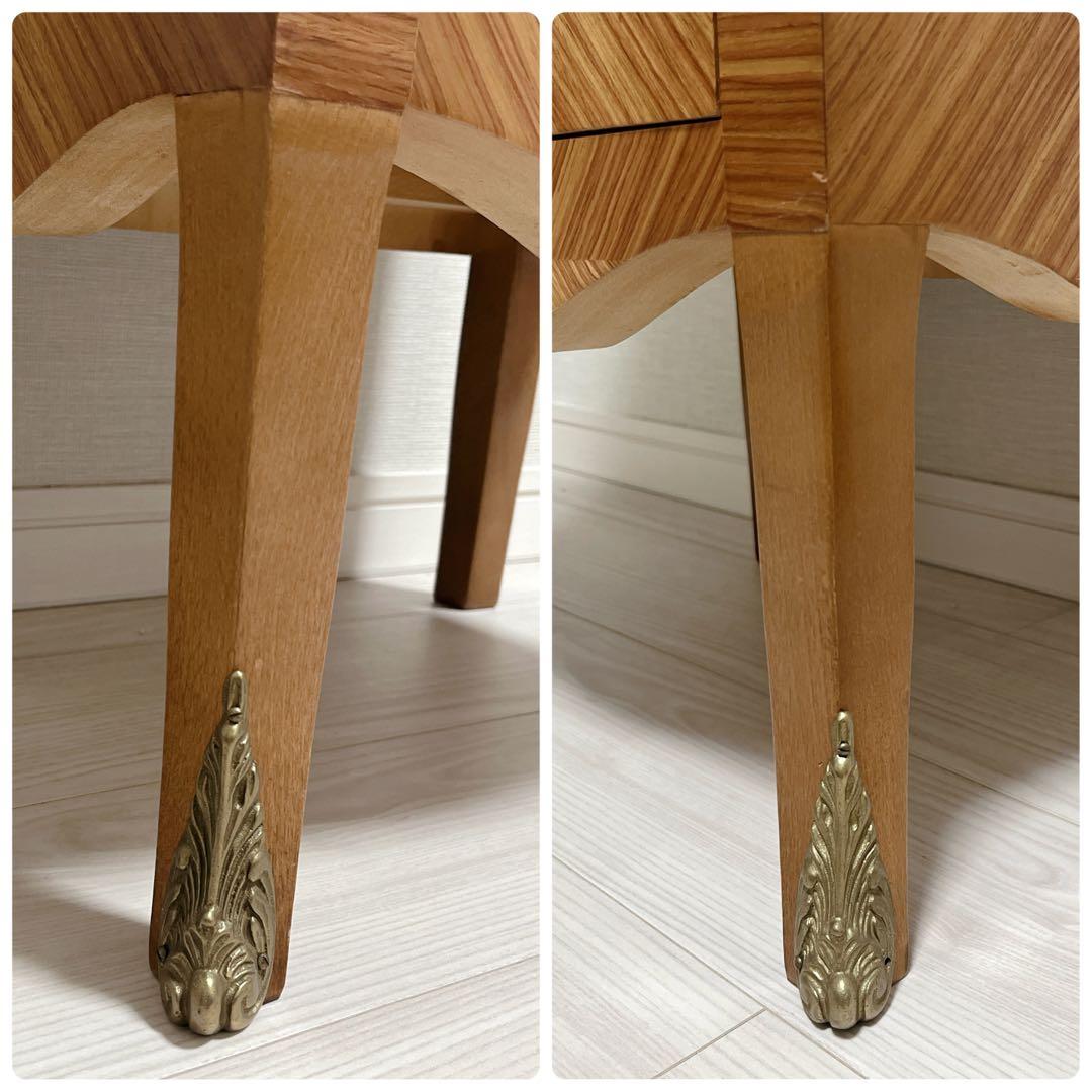 希少 高級 イタリア製 象嵌 チェスト 3段 サイドチェスト 真鍮装飾 天然木