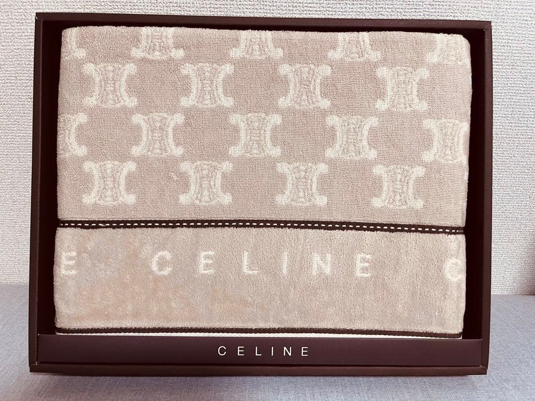セリーヌ　タオルケット　ベージュブラウン 西川