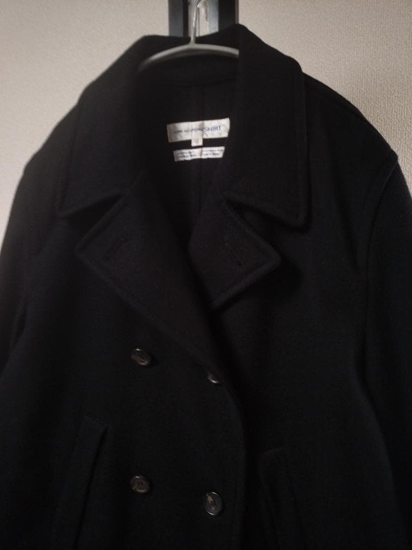 コムデギャルソンシャツ/90s//裾ドッキングダブルブレストコート/フランス製