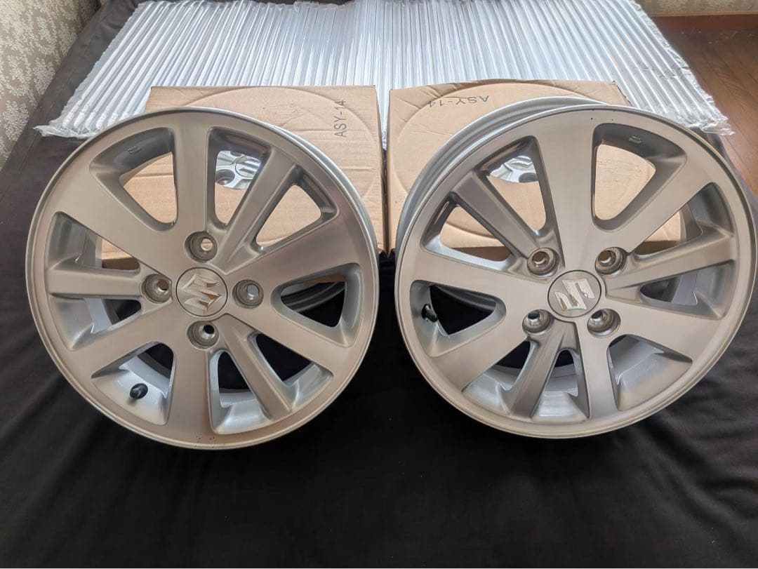 エブリィワゴンDA17W 純正14インチ ホイール 新車外し4本中2本②