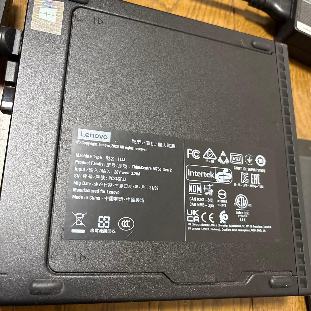 ミニPC Lenovo M75q Gen 2 AMD Ryzen7 /32GB/238GB