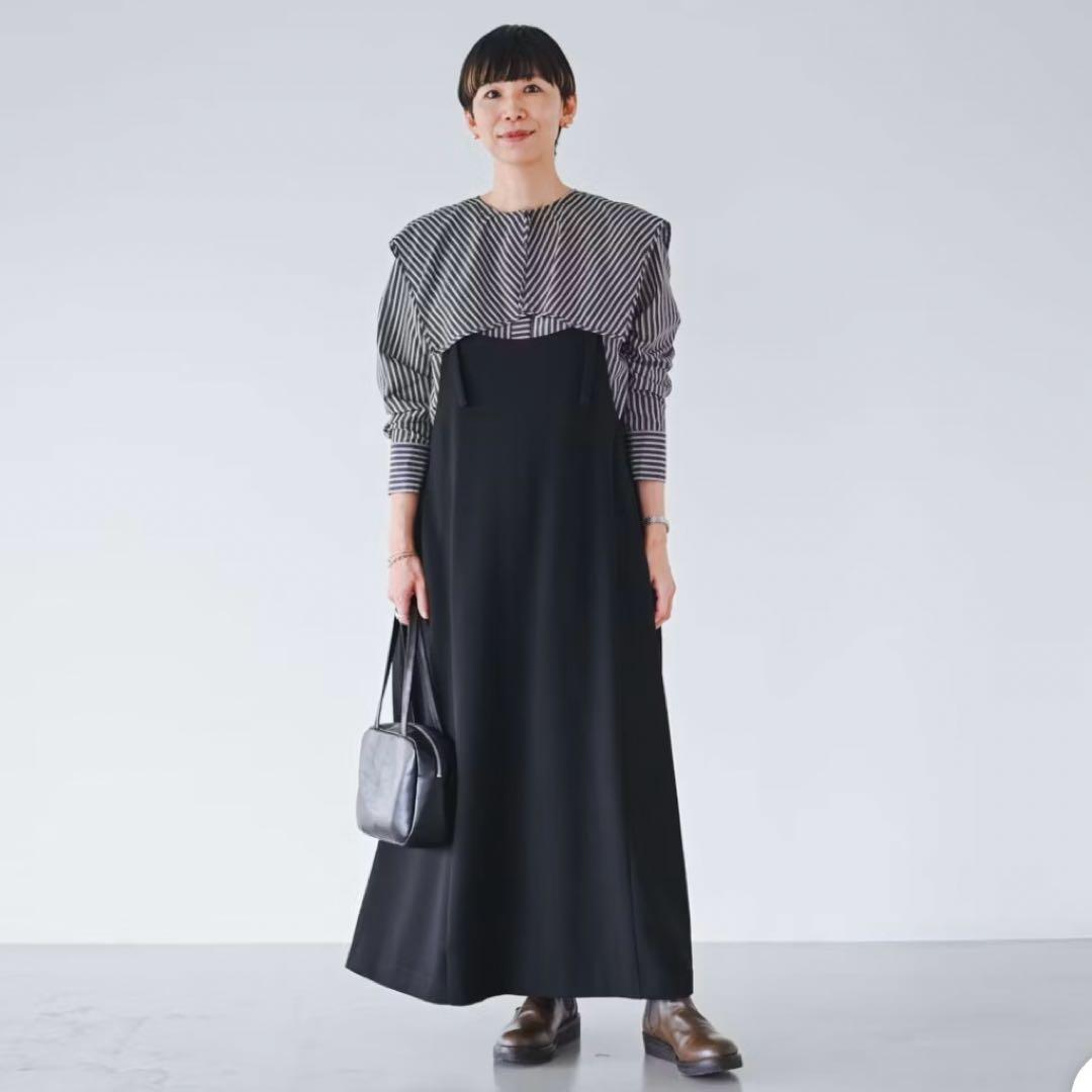 【週末限定お値下げ中】北欧暮らしの道具店　サイドタックのサロペットスカート