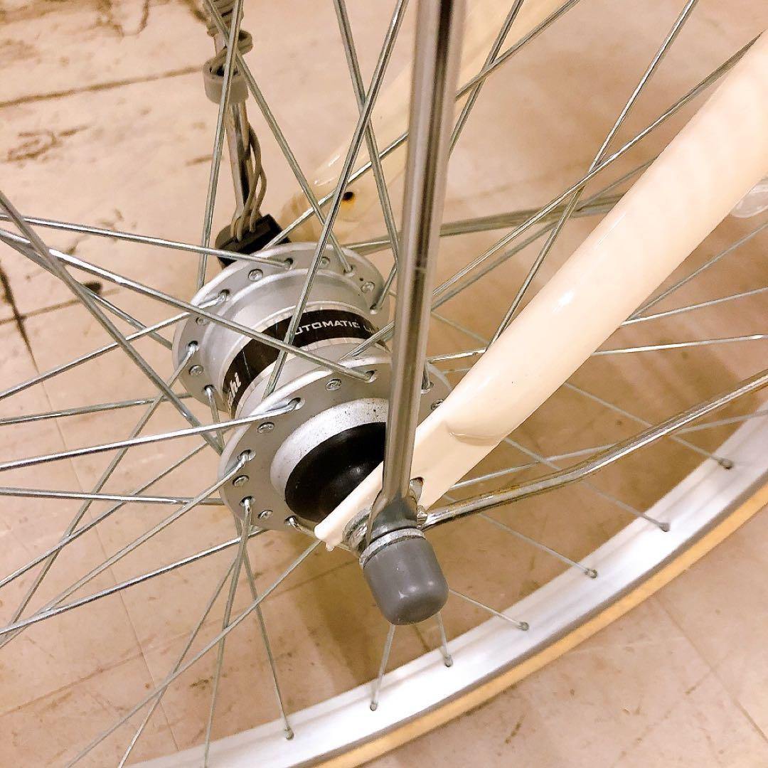 フェリーク ジュニア 自転車24インチ アンティークホワイト ヘルメット付き