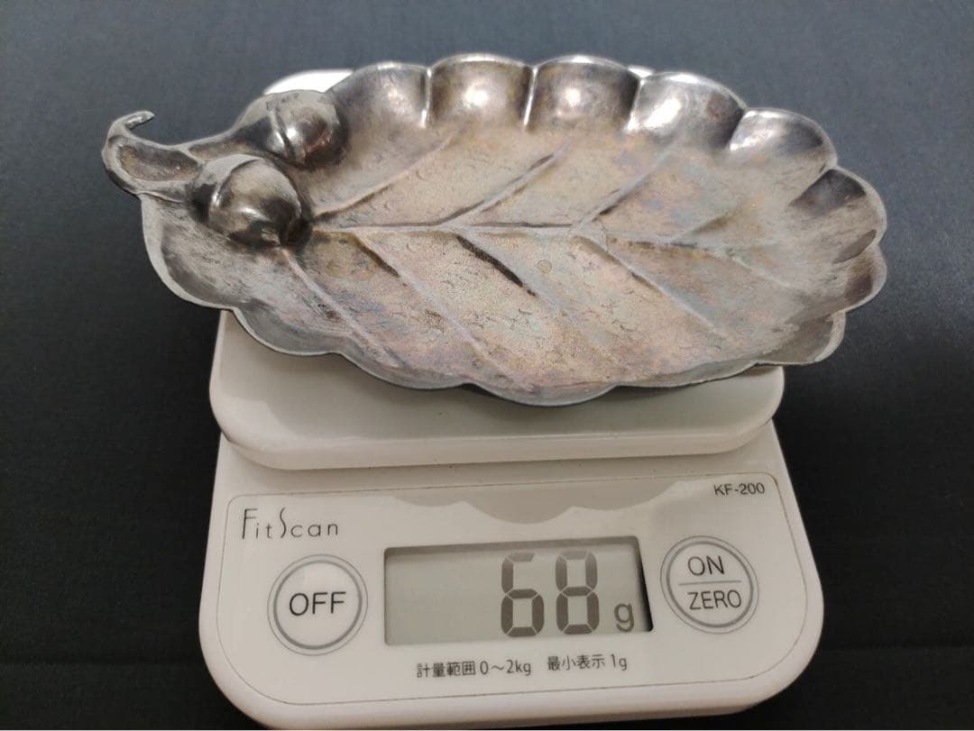 純銀茶葉盆　美術品　茶道具　小物入れ