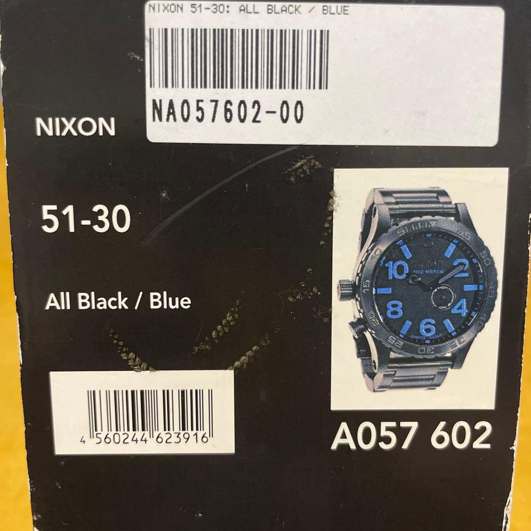 た*し様 NIXON 51-30 ALL BLACK/BLUE