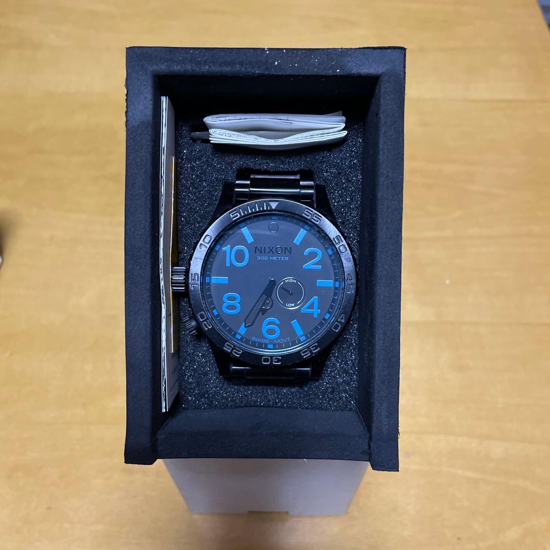た*し様 NIXON 51-30 ALL BLACK/BLUE