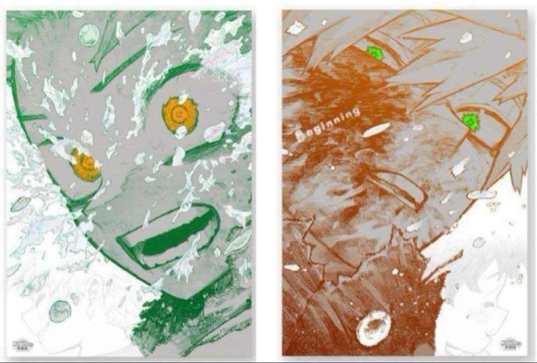 ヒロアカ 原画展 A2アートポスター　2枚セット 緑谷出久　爆豪勝己