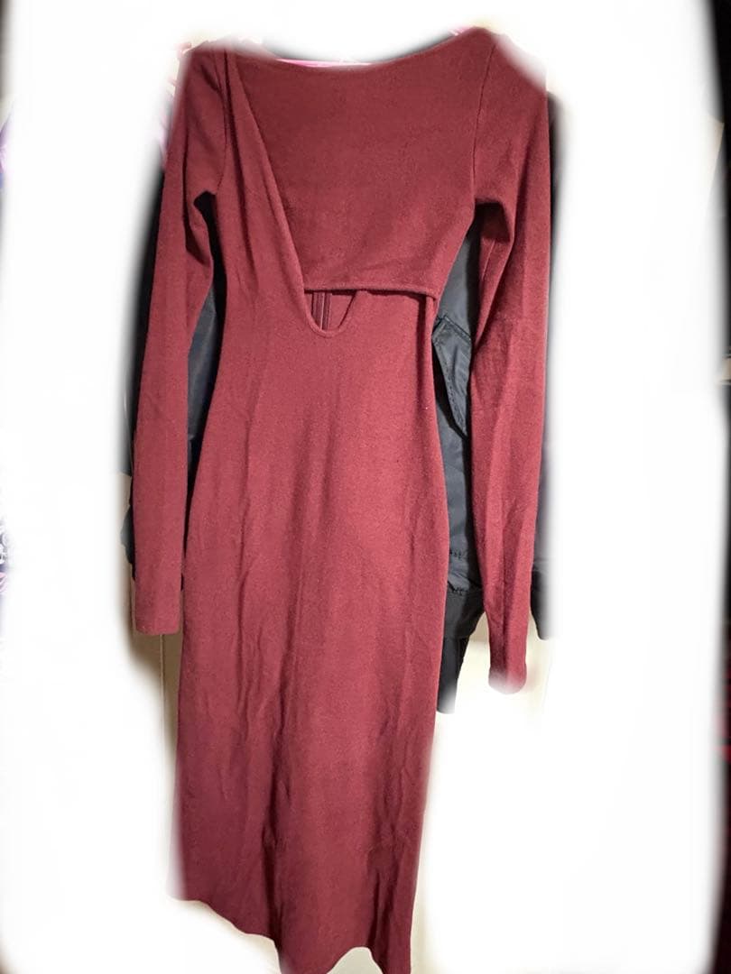 ワンピース vallan Layered Nuance Cutout Dress