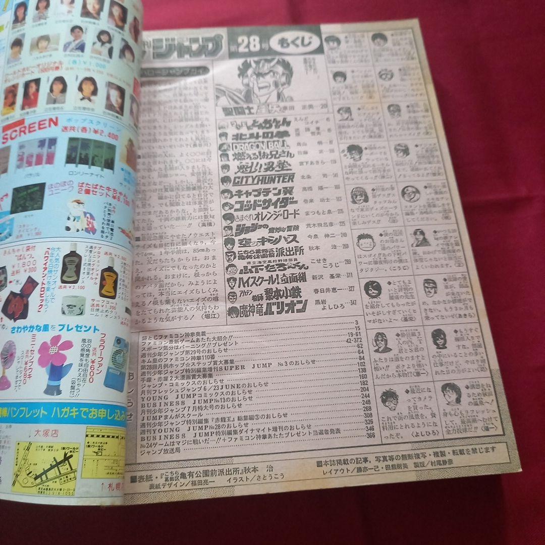 【当時物美品】週刊 少年 ジャンプ 1987年28号 漫画 アニメ