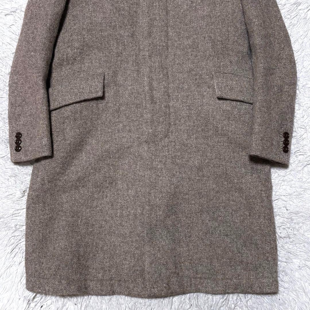 ARTS&SCIENCE ウールチェスターコート ベージュブラウン レザー使用