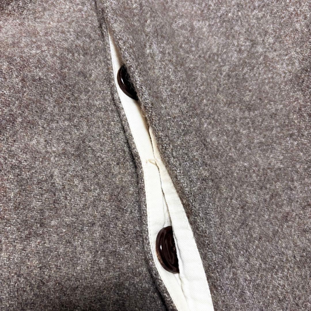 ARTS&SCIENCE ウールチェスターコート ベージュブラウン レザー使用