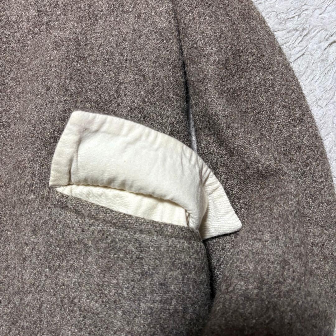 ARTS&SCIENCE ウールチェスターコート ベージュブラウン レザー使用