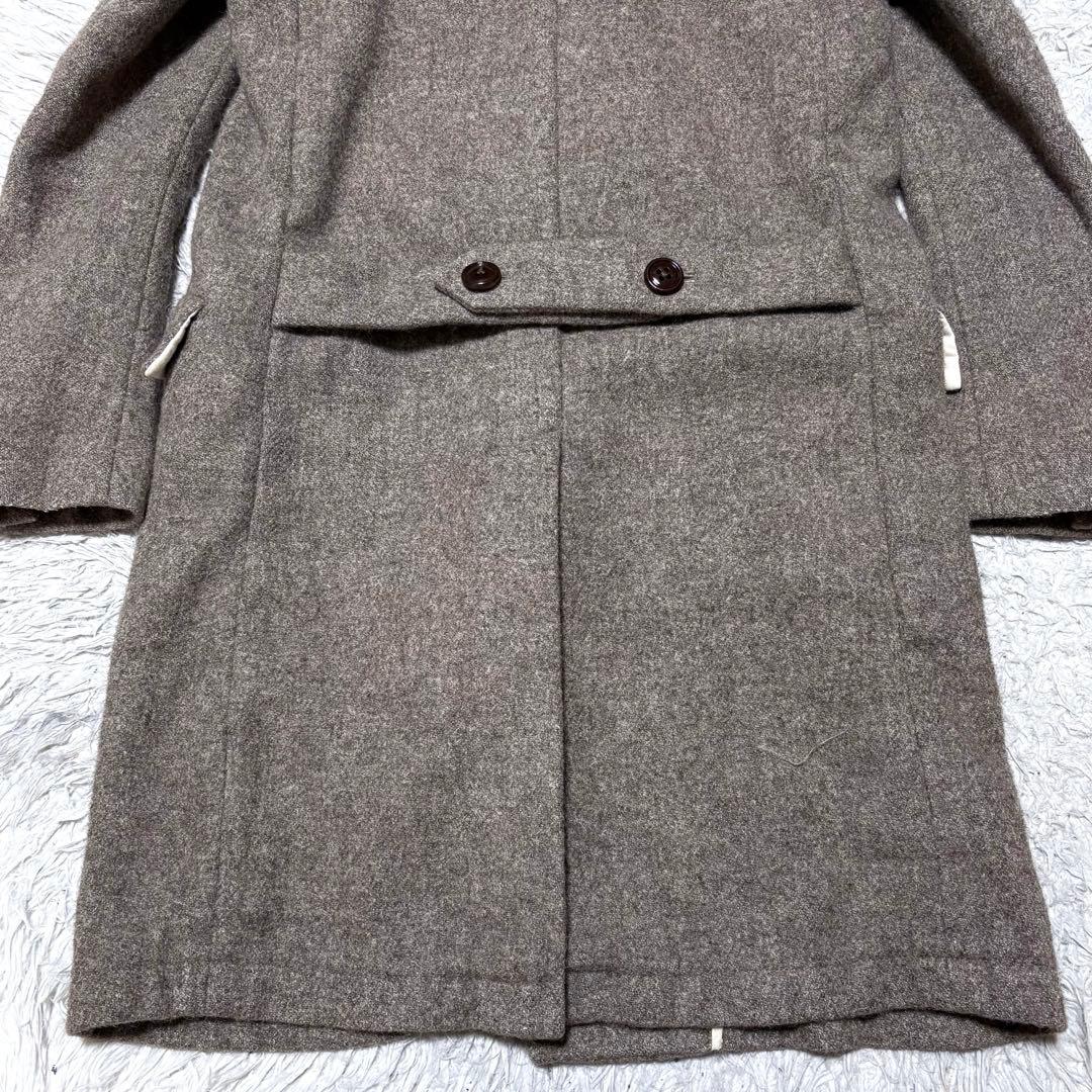 ARTS&SCIENCE ウールチェスターコート ベージュブラウン レザー使用