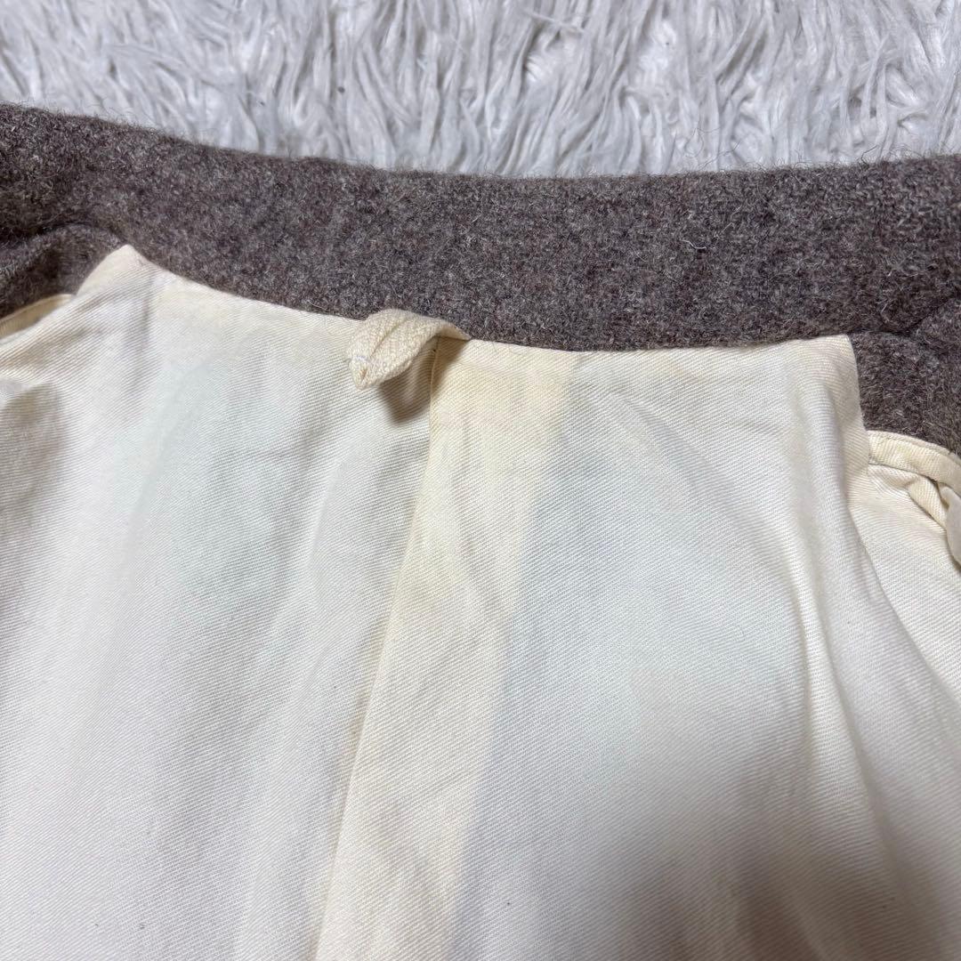 ARTS&SCIENCE ウールチェスターコート ベージュブラウン レザー使用