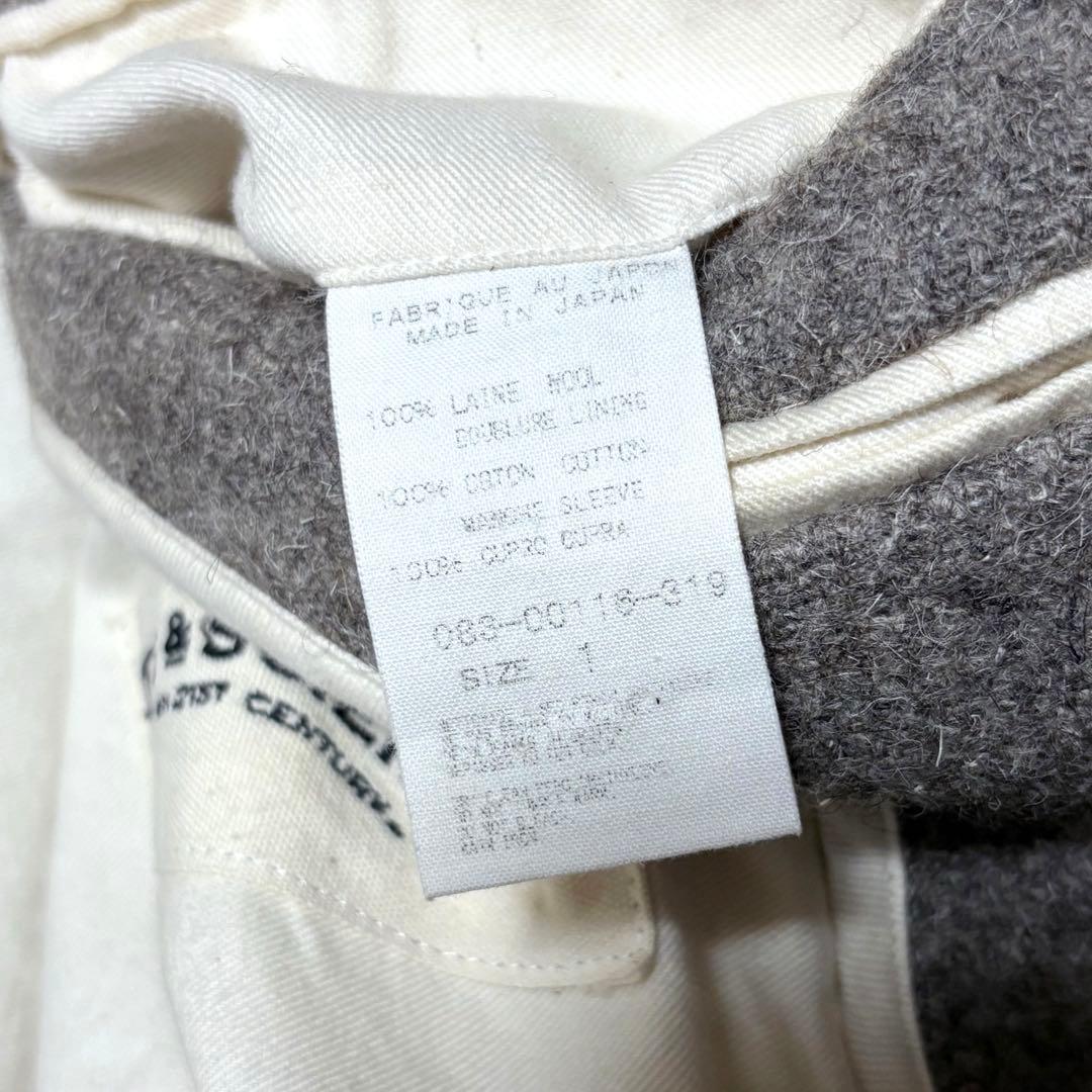 ARTS&SCIENCE ウールチェスターコート ベージュブラウン レザー使用