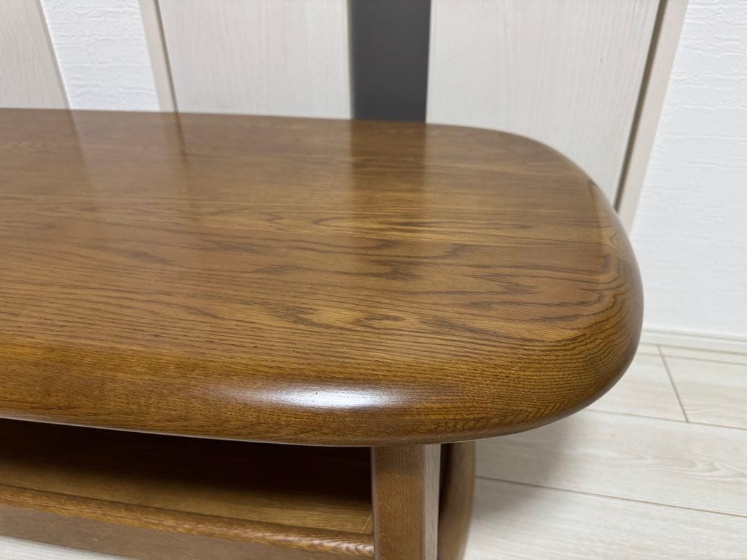 【見た目良好】カリモク 流線型 ローテーブル センターテーブル karimoku