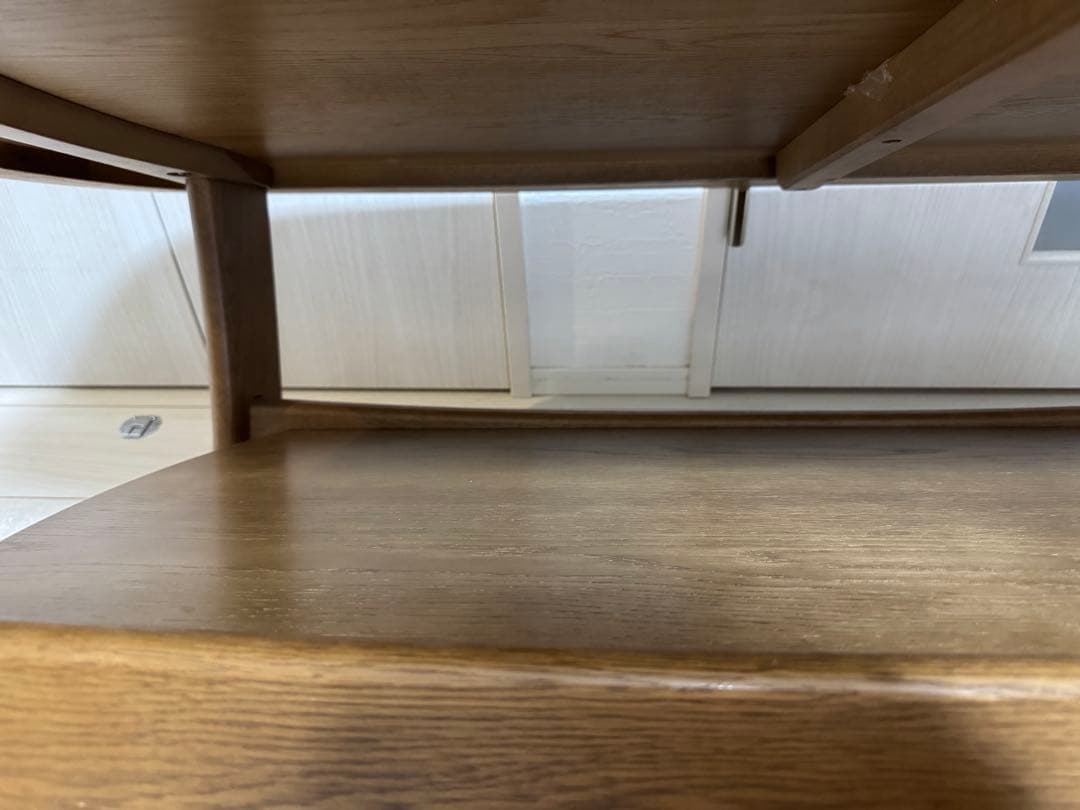 【見た目良好】カリモク 流線型 ローテーブル センターテーブル karimoku