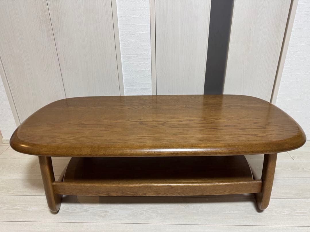 【見た目良好】カリモク 流線型 ローテーブル センターテーブル karimoku