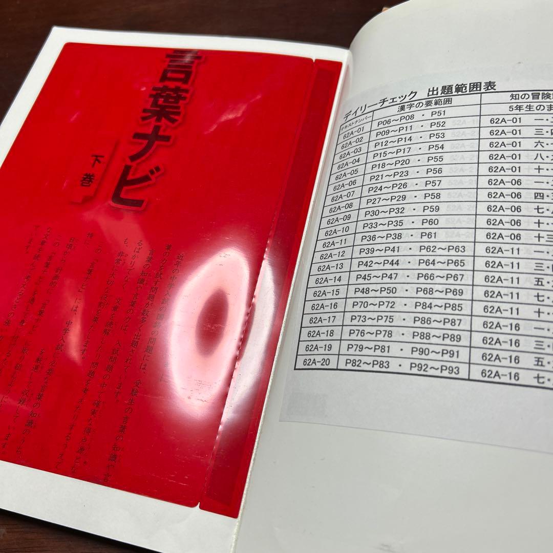 16-18や　重要教材　サピックス　SAPIX 言葉ナビ 上巻・下巻セット