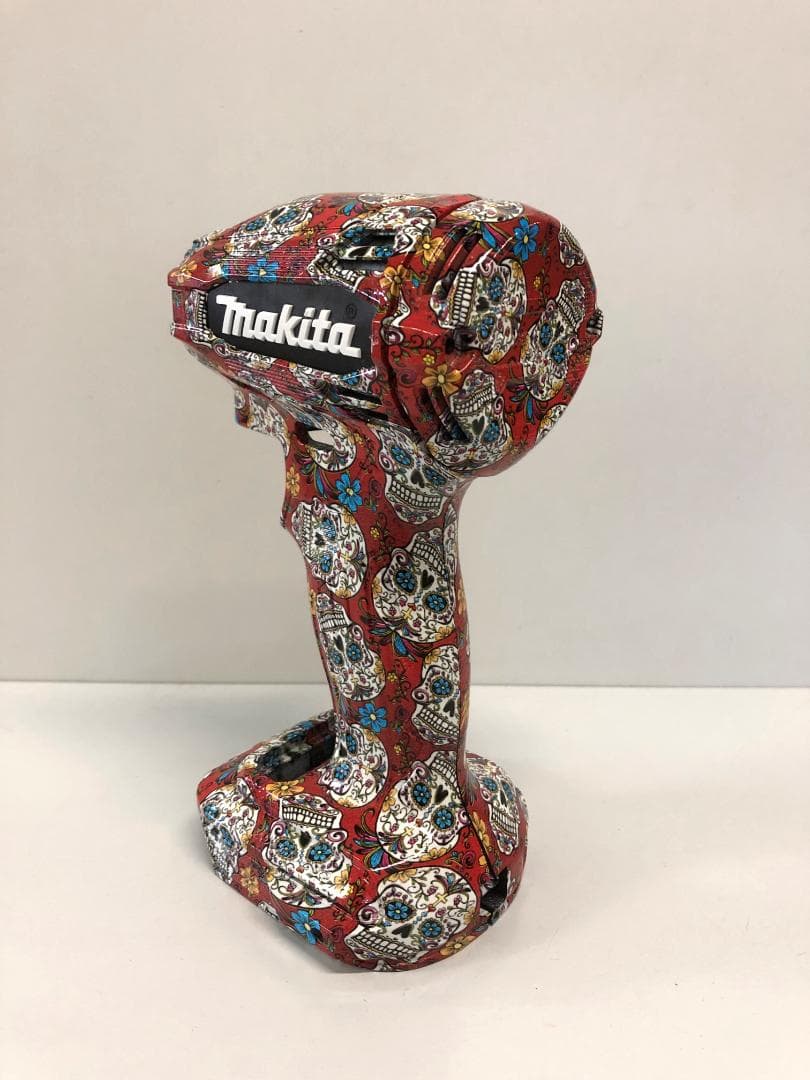 マキタ　インパクトドライバー　TD172　カスタム外装　シュガースカル・赤柄