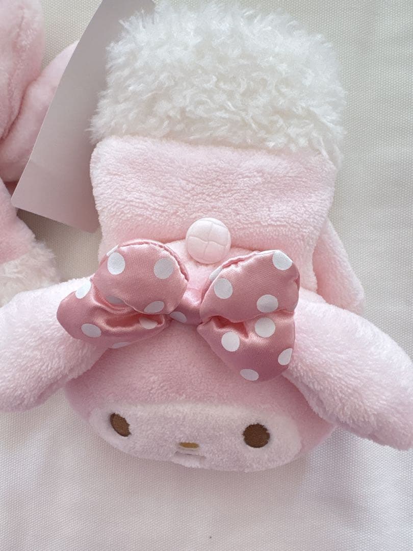 マイメロディ マイメロ 大人 2way 手袋 フェイス リボン