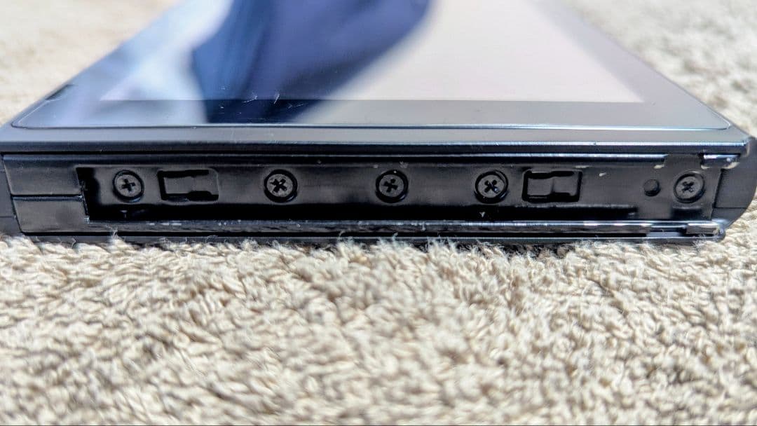 状態良 Nintendo Switch 2017年製 未対策機 背面クリアレッド