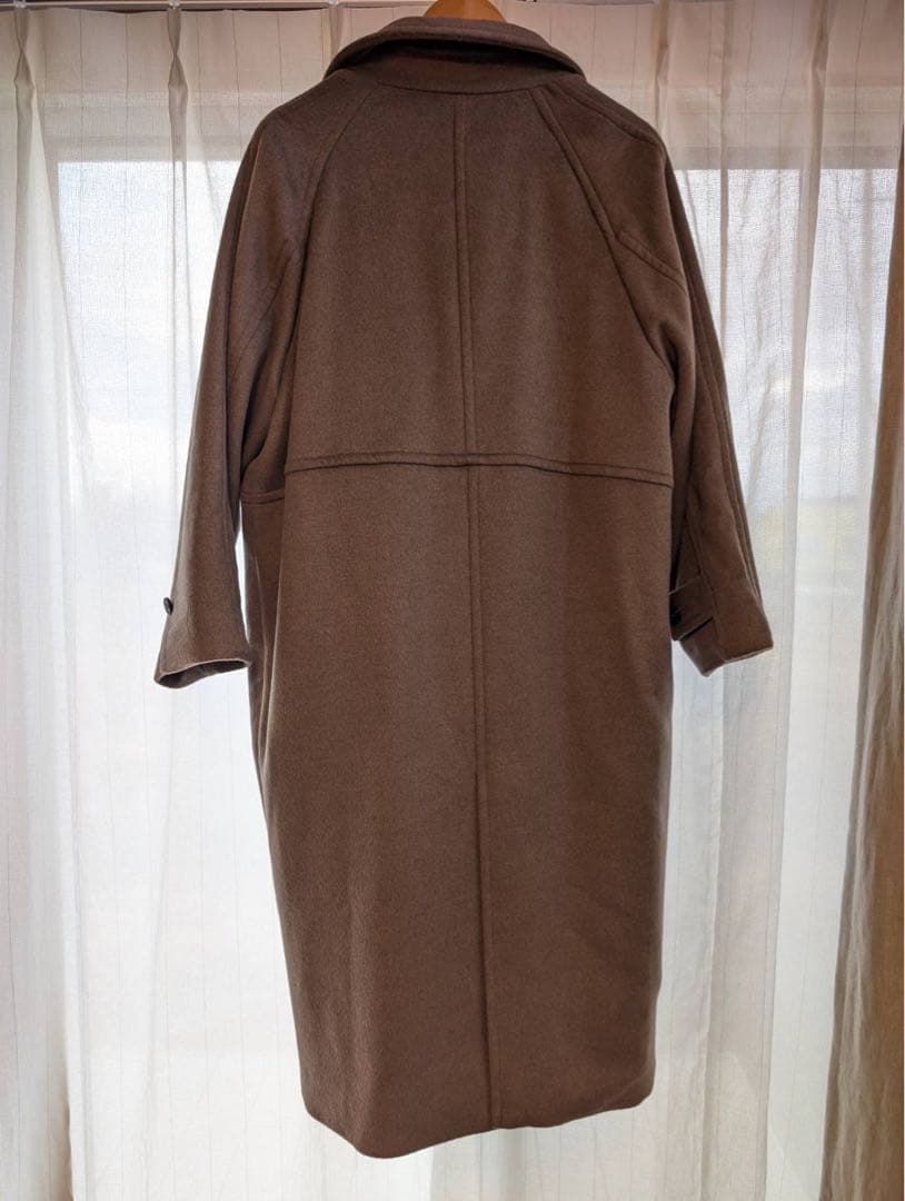 未使用タグ付　Simplicite Wビーバーコクーンスタンドカラーロングコート
