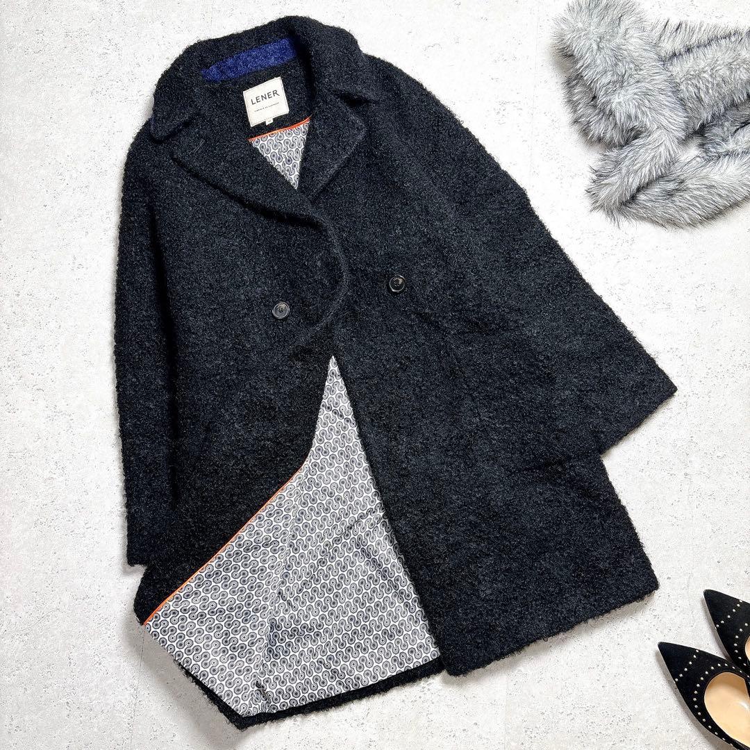 メゾンレネール　くるくる毛足のテディベアコート　ボアロングコート　ゆったり