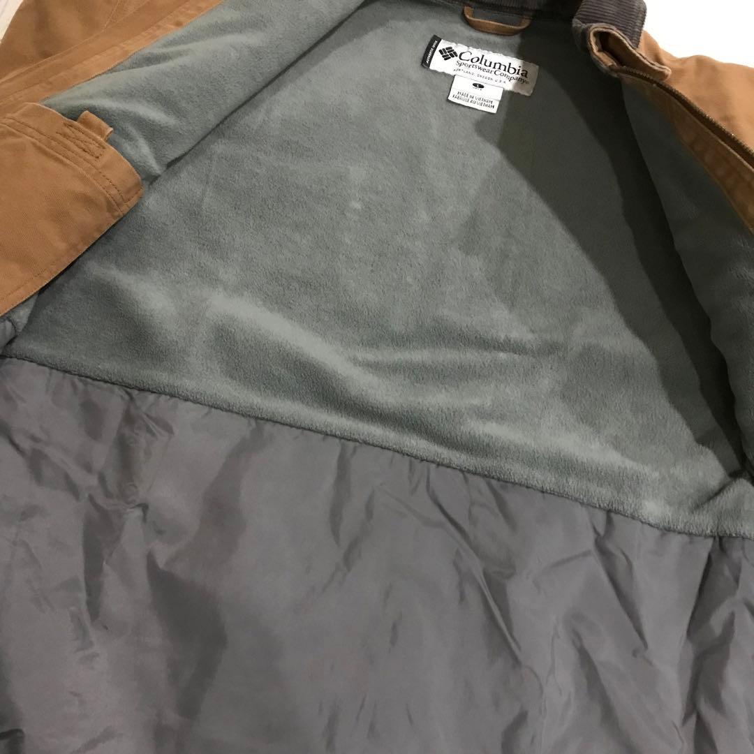 90ｓ ｃｏｌｕｍｂｉａ ダックジャケット ヴィンテージ ブラウン Ｌ