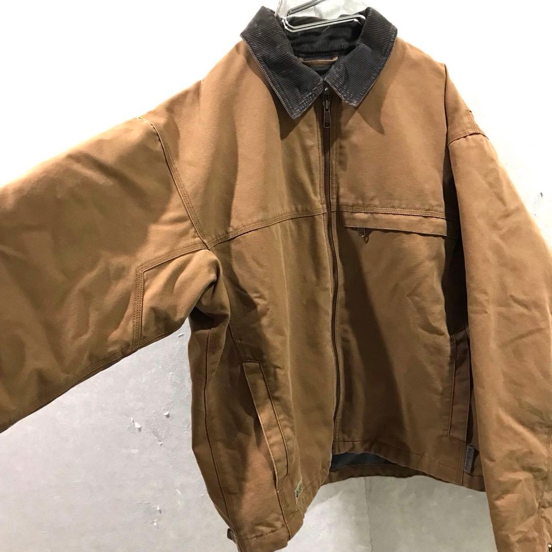 90ｓ ｃｏｌｕｍｂｉａ ダックジャケット ヴィンテージ ブラウン Ｌ