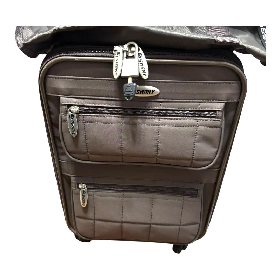 美品　SWANY スワニー　キャリーバッグ　茶　4輪　ブラウン