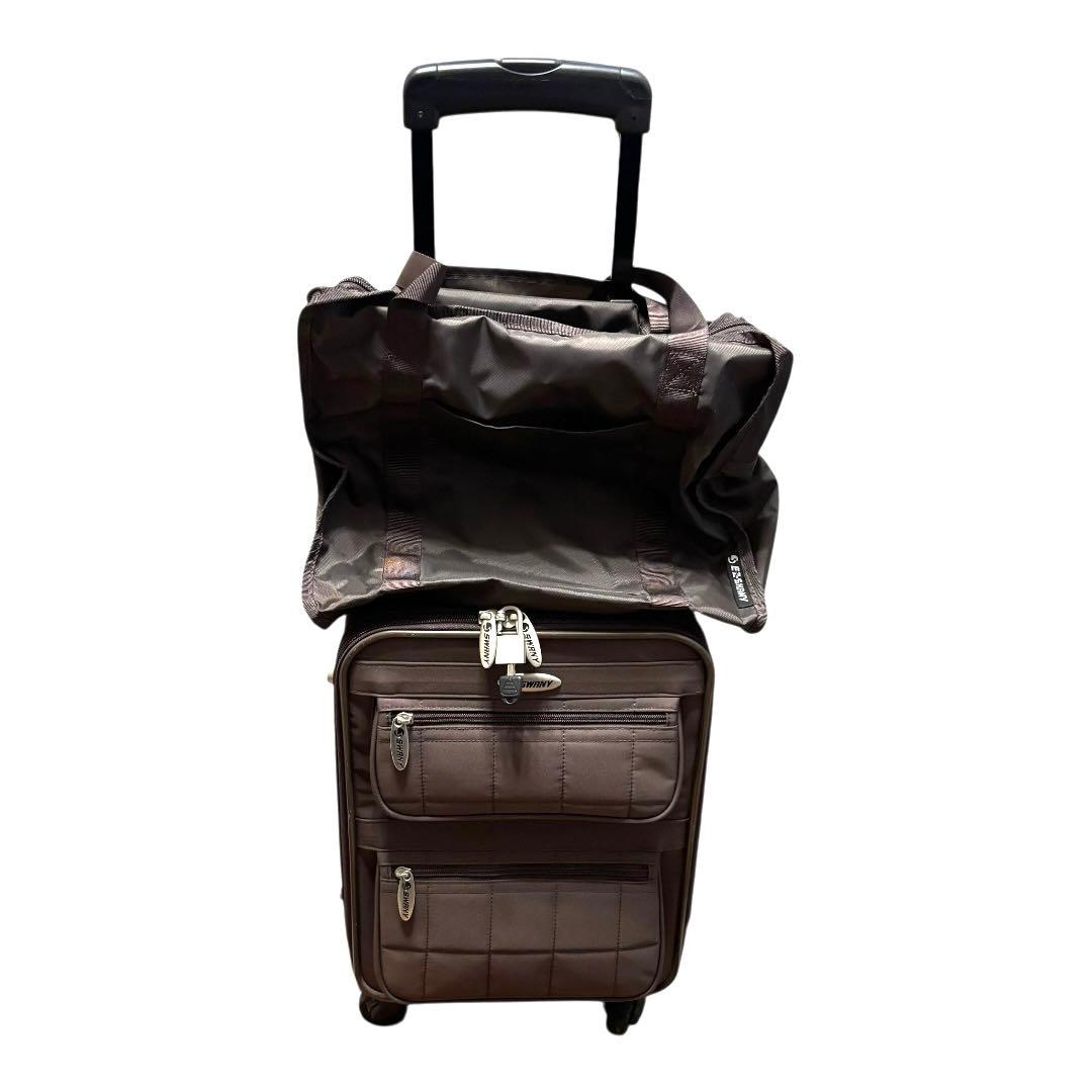 美品　SWANY スワニー　キャリーバッグ　茶　4輪　ブラウン