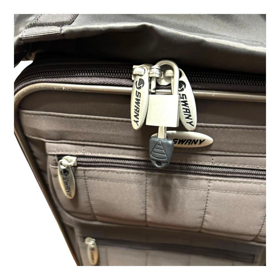 美品　SWANY スワニー　キャリーバッグ　茶　4輪　ブラウン