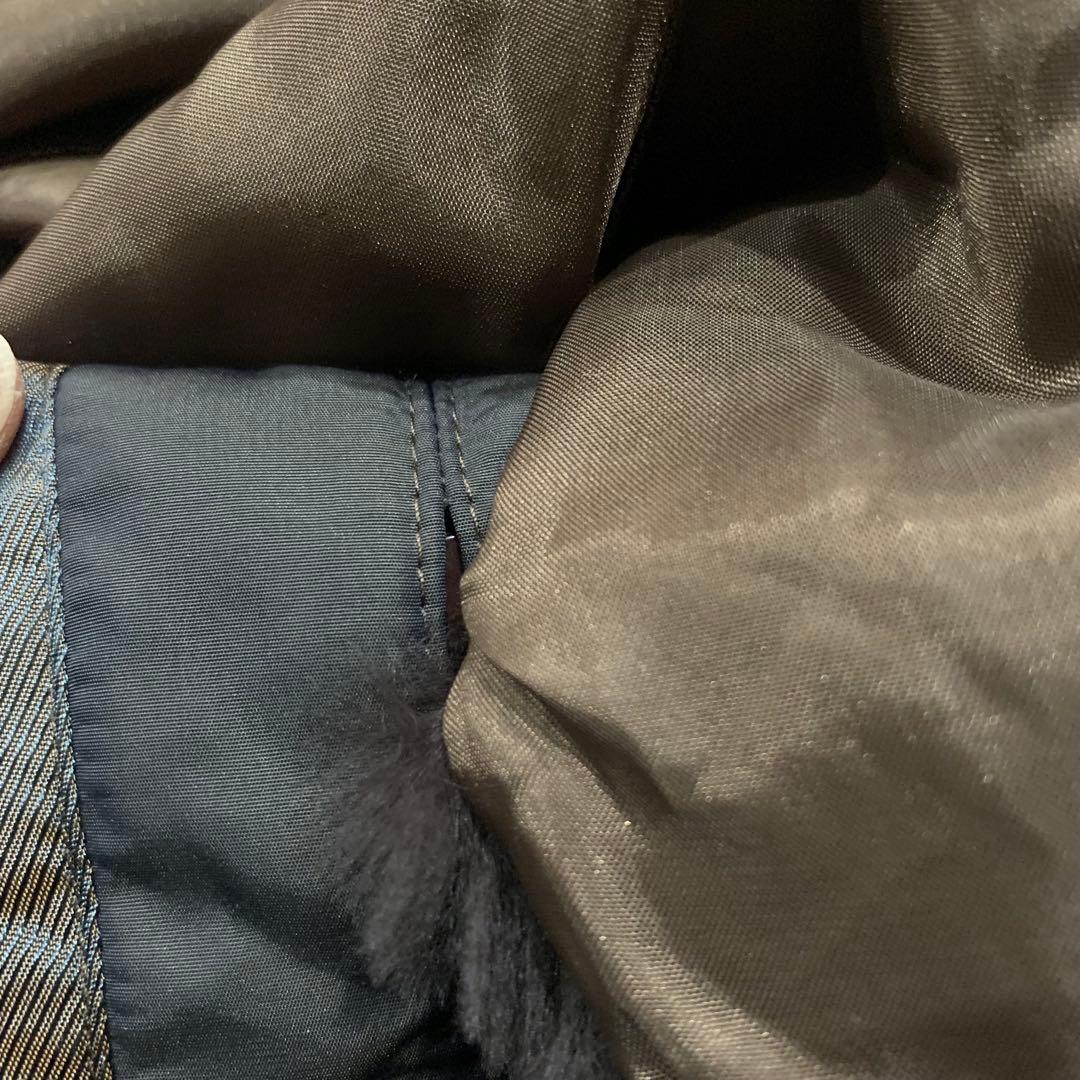 GENNY ジェニー リアルファーライナーロングコート イタリア40ヴェルサーチ