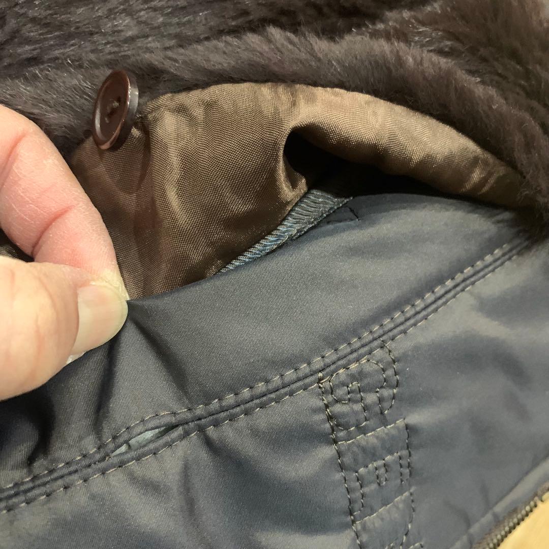 GENNY ジェニー リアルファーライナーロングコート イタリア40ヴェルサーチ