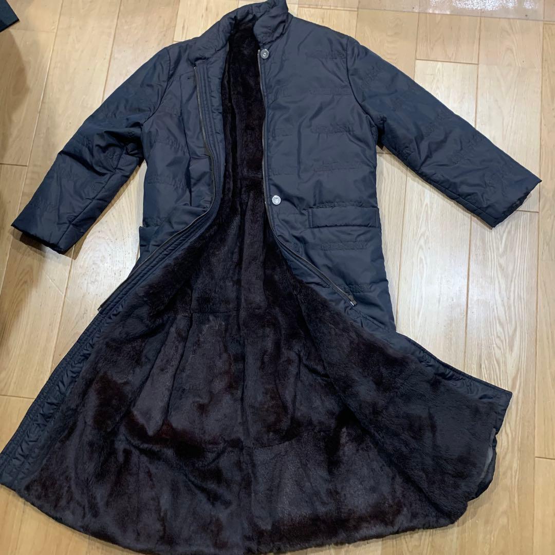 GENNY ジェニー リアルファーライナーロングコート イタリア40ヴェルサーチ