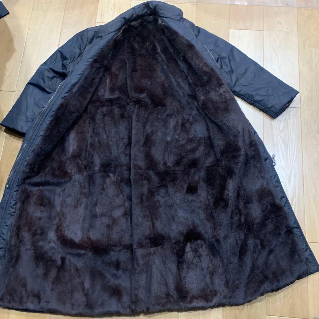 GENNY ジェニー リアルファーライナーロングコート イタリア40ヴェルサーチ