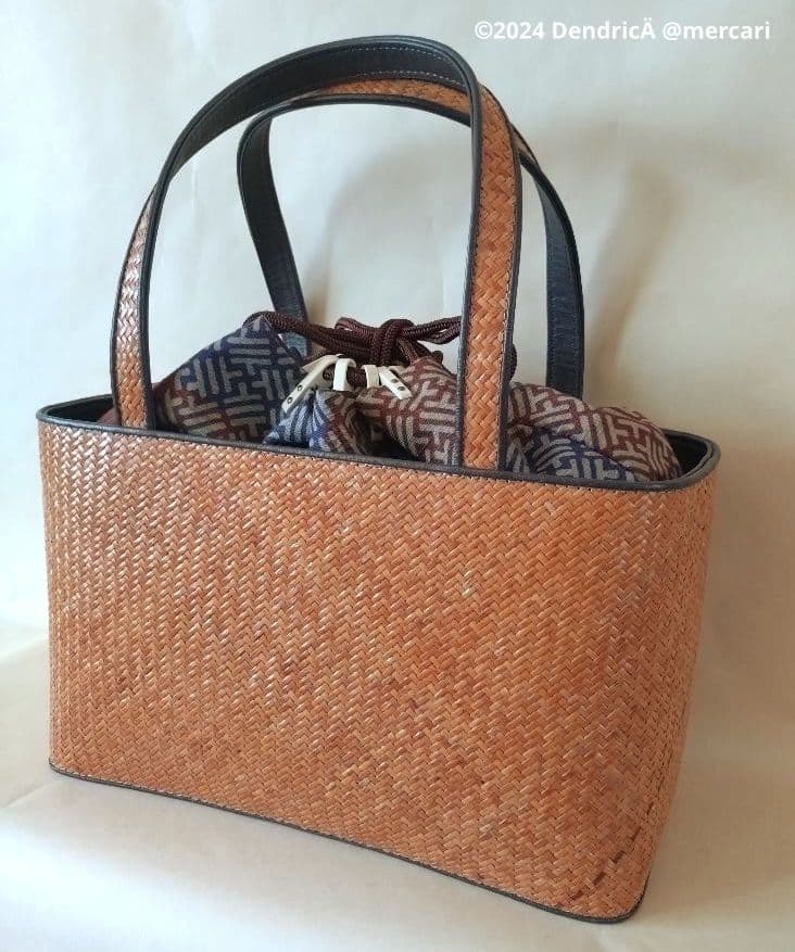 和装バッグ　網代バッグ　取り外し可　京都　小物　浴衣