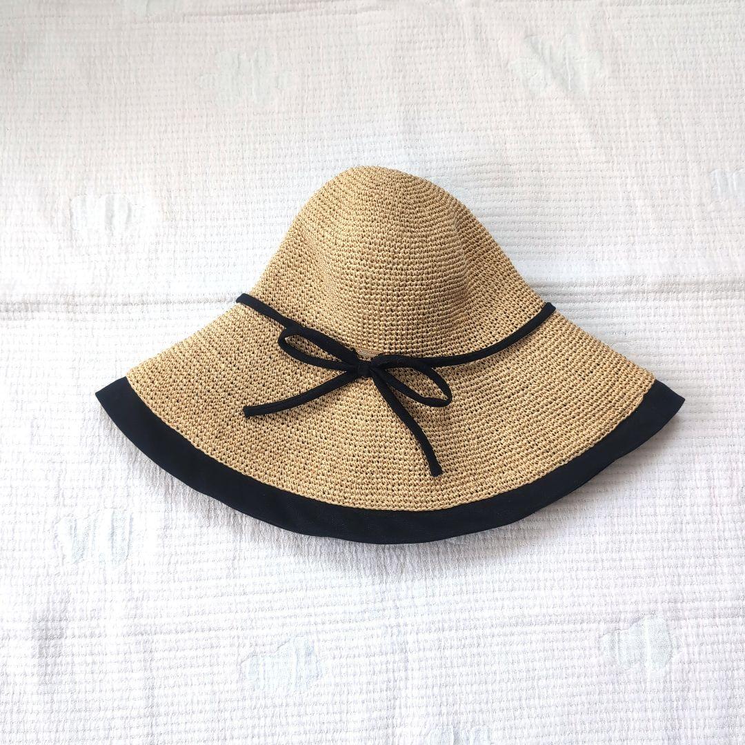 芦屋ロサブラン　ペーパーラフィアセーラー　完全遮光ハット　麦わら