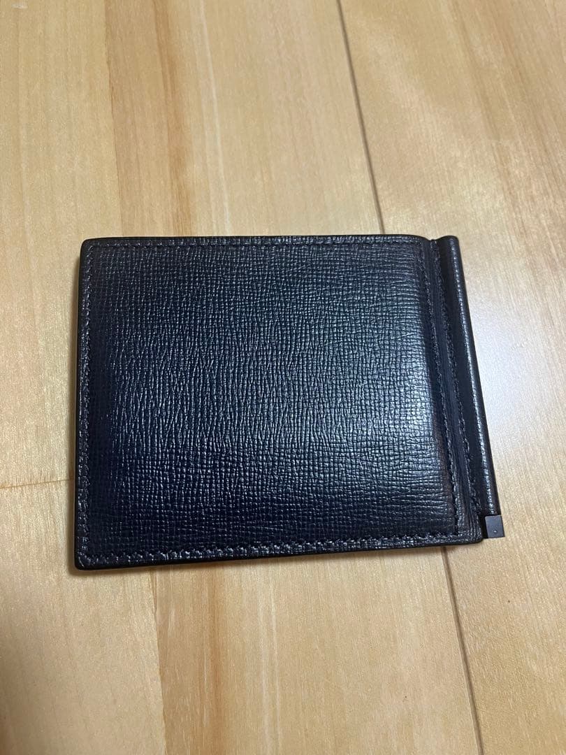 valextra ネイビーマネークリップ・ブラックケース　セット