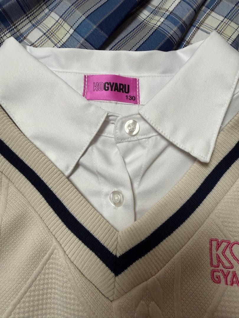 KO GYARU 制服風 セーターとスカートセット 130