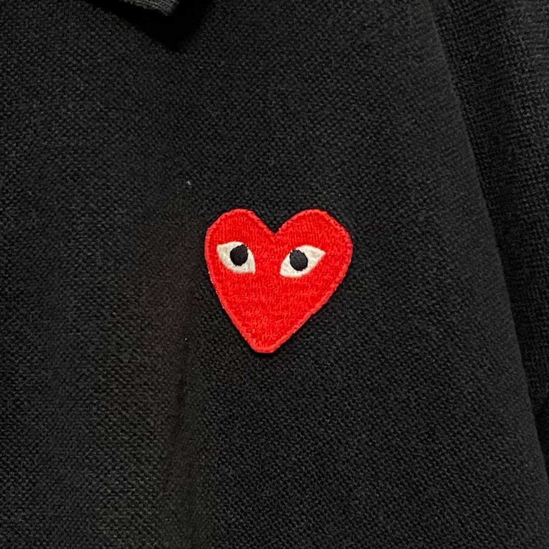 785【人気Lサイズ】プレイコムデギャルソン♤刺繍ロゴ　半袖ポロシャツ　入手困難