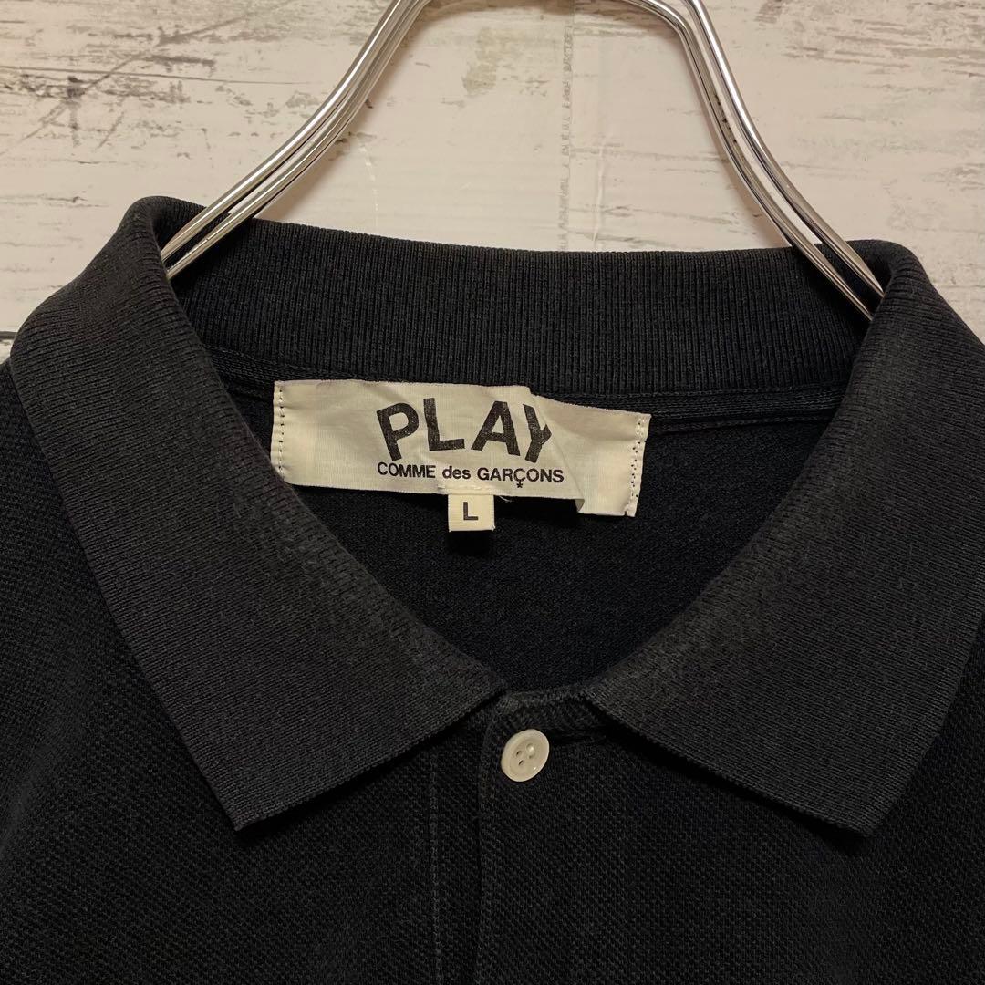 785【人気Lサイズ】プレイコムデギャルソン♤刺繍ロゴ　半袖ポロシャツ　入手困難