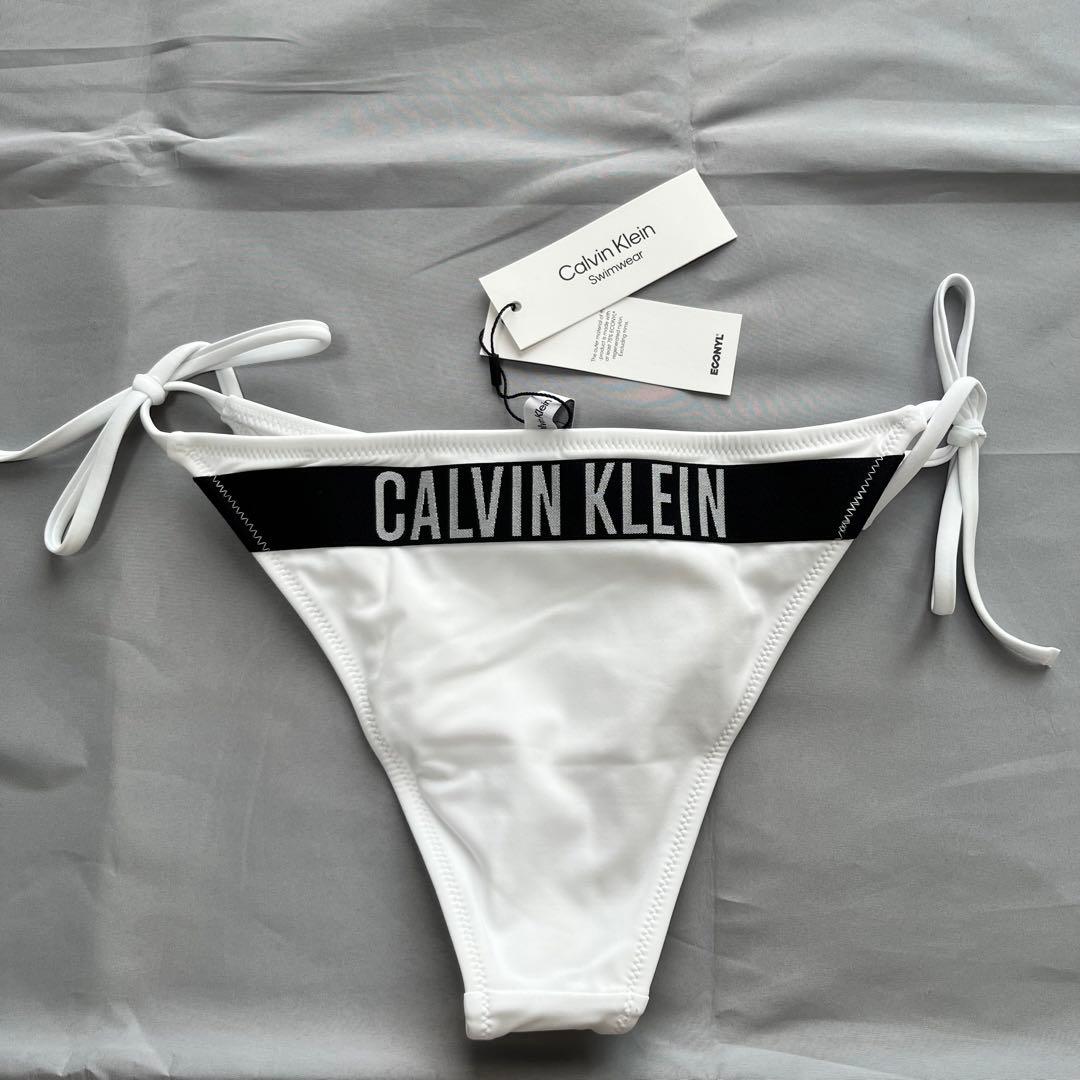 カルバンクライン スイムウェア ロゴ ホワイト 水着 ビキニ S