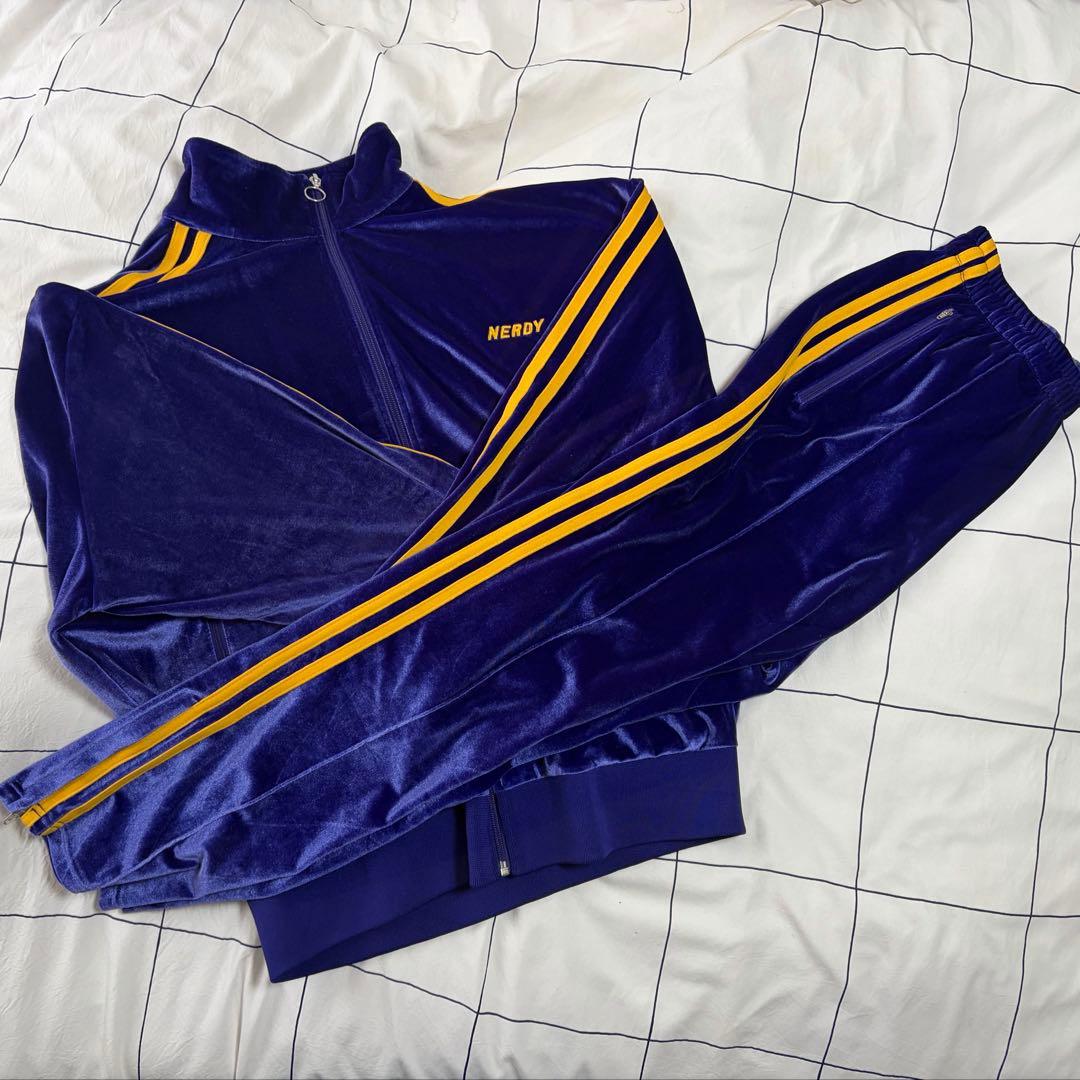 【美品】NERDY　ベロア　ジャージ　セットアップ トラックジャケット　M